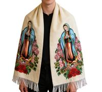 Genérico Chal De Maria Virgen Para Mujer | Diseño Católico con Flores y Cálidas | Bufanda Católica de la Virgen María | Para Viaje Hotel Jardin Interiores Exteriores Fiestas De Acción De Gracias