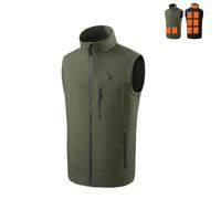 Genérico Chaleco Calefactable para Hombres Y Mujeres, Chaleco Termico con 9 Zonas De Calefacción, Chaqueta Calefactable con 3 Niveles De Temperatura, Ropa Calefactable con Carga USB(Green,L)