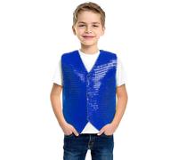 Genérico Chaleco de Lentejuelas para Niños con Unisex sin Manga Esmoquin Traje de Danza Jazz Hip Hop Chaqueta con Botones Disfraz Ropa De Escena Infántil