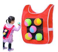 Genérico Chaleco de Pelota y para niños - Juego de Dodgeball para niños con 5 Bolas | Atrapa y Lanza Pelotas de Peluche, Juego de Lanzamiento de Objetivos de interacción Entre Padres e Hijos