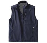 Genérico Chaleco de Trabajo Hombre con Múltiples Bolsillos y Tejido Impermeable para Otoño y Uso Casual con Estilo Moderno(Navy, XXXL)