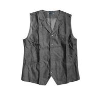 Generico Chaleco de un solo pecho Slim Fit de piel barnizada para hombre, chaleco Hiphop de motorista, chaqueta sin mangas hippie, camisa de piel de látex para fiestas de carnaval y Pascua brillante