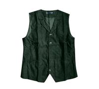 Generico Chaleco de un solo pecho Slim Fit de piel barnizada para hombre, chaleco Hiphop de motorista, chaqueta sin mangas hippie, camisa de piel de látex para fiestas de carnaval y Pascua brillante