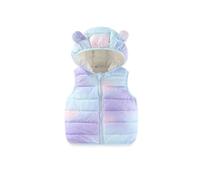 Genérico Chaleco pliable imperméable pour enfant, léger et résistant à l'eau, idéal pour les activités en plein air des tout-petits, avec capuche intégrée et poches pratiques (Purple, 5-6 Years)