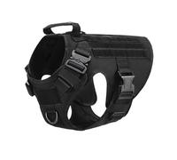 Genérico Chaleco táctico Militar for Mascotas, arnés y Correa de Entrenamiento for Perros Pastor alemán Golden Retriever, for Todas Las Razas(Black Harness,XL(40-60KG))