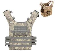 Genérico Chaleco táctico para Hombres y Mujeres - Portador de Pecho Ligero para Airsoft, Chaleco de Caza para Paintball al Aire Libre, Juego de Guerra, Ropa de Airsoft (Camuflaje B)