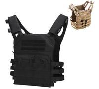 Genérico Chaleco táctico para Hombres y Mujeres - Portador de Pecho Ligero para Airsoft, Chaleco de Caza para Paintball al Aire Libre, Juego de Guerra, Ropa de Airsoft (Negro)