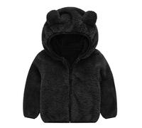 Genérico Chalecos sin niña para niños abrigo invierno a prueba de viento Thicken Coat Child Warm Button Outerwear bonitas chaquetas para niñas, Le Noir, 3-4 Años