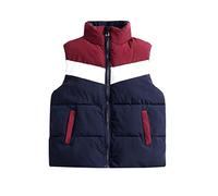 Genérico Chalet sans manches pour enfants en patchwork de couleurs, veste d'hiver légère pour garçons et filles de 3 à 6 ans, tenue extérieure confortable pour jeux quotidiens (Navy, 5-6 Years)