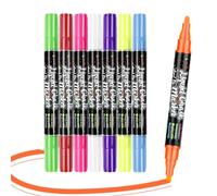Genérico Chalk Markers - Dual-Ended Erasable Whiteboard Writing Supplies | Smudge Proof Chalk Pens For Teachers Students Classroom Artists Office Event Planners