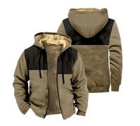 Genérico Chamarra Plumas Hombre, Chaqueta Casual Hombre Invierno,Chaqueta Tipo Sudadera con Capucha Y Bolsillo De Manga Larga De Polar para Hombre Talla Grande para OtoñO E Invierno