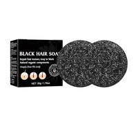 Genérico Champú Sólido Anticaída | Pack De 2 Solid Shampoo Bar | Champú Oscurecedor De Canas | Jabón Para Nutrir El Cabello Barbas