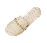 Genérico Chanclas Casa Mujer,Sandalias De Playa Con Estampado De Piedras Para Mujer De Verano Con Suela Suave Y Cadena Plana De Una Palabra Para Europa Y Estados Unidos