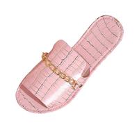 Genérico Chanclas Casa Mujer,Sandalias De Playa Con Estampado De Piedras Para Mujer De Verano Con Suela Suave Y Cadena Plana De Una Palabra Para Europa Y Estados Unidos