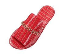 Genérico Chanclas Casa Mujer,Sandalias De Playa Con Estampado De Piedras Para Mujer De Verano Con Suela Suave Y Cadena Plana De Una Palabra Para Europa Y Estados Unidos