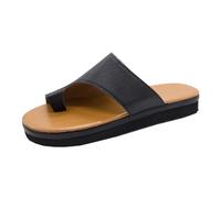 Genérico Chanclas Comodas Mujer,Elegantes Sandalias Planas para: CóModas Pantuflas De Playa con Tira para Los Dedos Y Plantilla Transpirable para Uso Diario