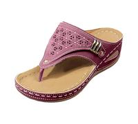 Genérico Chanclas de cuña de verano para mujer, sandalias de suela gruesa con agujeros, calzado informal cómodo y elegante.