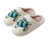 Generico Chanclas de invierno para mujer, ligeras, de peluche, de invierno, cómodas, suaves y cálidas, zapatillas de casa, interiores y exteriores, semicerradas, zapatos lavables silenciosas térmicas