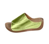 Generico Chanclas de mujer anatómicas zapatillas piel cuero soporte arco plantar suaves ligeras piscina slider sandalias verano slippers ligero zapatillas verano zapatillas de verano zapatillas al