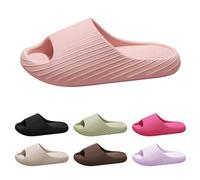 Generico Chanclas hombre mujer verano ultra suaves nube, zapatillas de viaje fáciles de limpiar zapatillas originales abiertas slippers para baño secado rápido sandalias de playa, Rosa, 36 EU