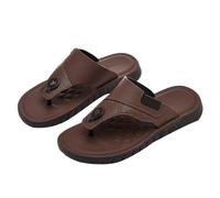 Genérico Chanclas Hombre Piscina Baratas Frosted Men's Shoes Outdoor Shoes Zapatillas De Futbol Junior (Brown, 40)