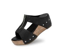 Genérico Chanclas Mujer Casa Sandalias Mujer Verano Barefoot Pantuflas CuñA Con Plataforma Cuero Moda Playa Antideslizantes Con Temperamento Slippers Zapatilla Sandalias Barefoot Sandalia