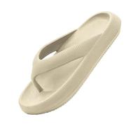 Genérico chanclas mujer,chanclas piscina mujer, de almohada para es y hombres, suaves, cojín, de playa, antideslizantes, baño, piscina, gimnasio, casa de playa, (Beige, 42)