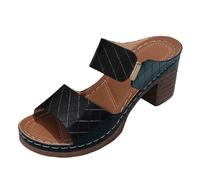 Genérico Chanclas Mujer Comodas Sandalias Mujer Verano CuñA Tacón Grueso Gran TamañO Tacón Alto Un Color SóLido Moda Exterior Zapatilla Sandalias Barefoot Sandalia Zapatillas Casa Chanclas Ducha