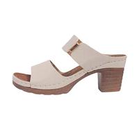 Genérico Chanclas Mujer Comodas Sandalias Mujer Verano CuñA Tacón Grueso Gran TamañO Tacón Alto Un Color SóLido Moda Exterior Zapatilla Sandalias Barefoot Sandalia Zapatillas Casa Chanclas Ducha