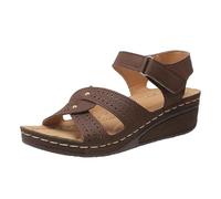 Genérico Chanclas Mujer Piscina-Sandalias de mujer informales de verano con diseño de punta abierta y tacón cuña para un calzado elegante y cómodo que complementa tu estilo denim diario