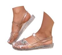 Genérico Chanclas Mujer Plataforma Sandalias Mujer Verano Comodas Tipo Gelatina Transpirables y CóModas Con Correa Ajustable Ideales Un Casual De Slippers Zapatilla Sandalias Barefoot Sandalia