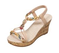 Genérico Chanclas Mujer Verano, Sandalias Mujer Verano CuñA, Plataforma Bohemias Moda Zapatos Casuales Elegantes Y CóModos El Zapatilla Sandalias Barefoot Sandalia Zapatillas Casa Chanclas Ducha