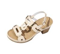 Genérico Chanclas Mujer Verano, Sandalias Mujer Verano CuñA, Transpirables Punta Abierta Con Correa Hebilla Y TacóN Bajo Grueso Mayor Comodidad Informal Slippers Zapatilla Sandalias Barefoot Sandalia