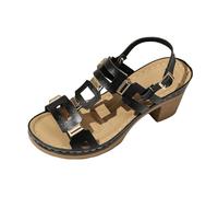 Genérico Chanclas Mujer Verano, Sandalias Mujer Verano CuñA, Transpirables Punta Abierta Con Correa Hebilla Y TacóN Bajo Grueso Mayor Comodidad Informal Slippers Zapatilla Sandalias Barefoot Sandalia