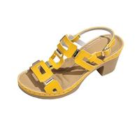 Genérico Chanclas Mujer Verano, Sandalias Mujer Verano CuñA, Transpirables Punta Abierta Con Correa Hebilla Y TacóN Bajo Grueso Mayor Comodidad Informal Slippers Zapatilla Sandalias Barefoot Sandalia