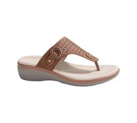 Generico Chanclas ortopédicas para mujer de casa elegantes, sandalias con punta abierta sandalia empeine de piel zapatillas con cuña cómodas Flip Flop Outdoor ligeras Shoes soporte arco playa piscina