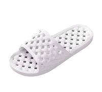 Genérico Chanclas Pala MujerZapatillas de Casa para Mujer Planas Huecas Moda Playa Exterior Verano Cómodas Ligeras (White, 38)