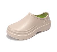 Genérico Chanclas Recuperación Hombre Zapatos Profesionales de Chef para Trabajo en Cocina con Suela Antideslizante y Diseño Ergonómico (Khaki, 43)