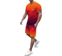 Genérico Chándal corto para hombre Trajes completos para actividades deportivas Cómodo y suave al usar Fácil de lavar y cuidar Buena libertad de movimiento Camisas tipo polo con pantalones cortos