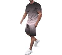 Genérico Chándal corto para hombre Trajes completos para actividades deportivas Cómodo y suave al usar Fácil de lavar y cuidar Buena libertad de movimiento Camisas tipo polo con pantalones cortos