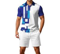 Generico Chándal de verano para hombre de 2 piezas de verano, cómodo, chándal deportivo con estampado Boss, ropa de fitness de manga corta para el tiempo libre Streetwear Camiseta y pantalones cortos