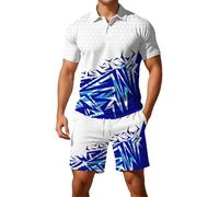 Generico Chándal de verano para hombre de 2 piezas de verano, cómodo, chándal deportivo con estampado Boss, ropa de fitness de manga corta para el tiempo libre Streetwear Camiseta y pantalones cortos