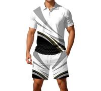 Generico Chándal de verano para hombre de 2 piezas de verano, cómodo, chándal deportivo con estampado Boss, ropa de fitness de manga corta para el tiempo libre Streetwear Camiseta y pantalones cortos