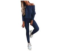 Generico Chándal deportivo de mujer completo casual de verano mono de mujer de gimnasia 2 piezas Running Jogger Sportwear Suave Jersey + Pantalones con Capucha Conjunto Deportivo Mujer Invierno para