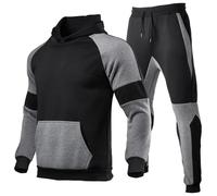 Genérico Chandal Hombre Completo Conjunto Deportivo Hombre Running Sudadera Tallas Grandes Gym Conjunto Otoño Mens Activewear Popular 2#Marina de Guerra M