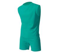 Genérico Chandal Hombre Completo Tallas Grandes, Conjunto Deportivo Hombre Algodon, Deportivo Dos Piezas Formado Por Chaleco Sin Mangas Y Pantalones Cortos Punto Top Fino Informal CháNdal Conjuntos