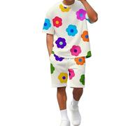 Genérico Chándal Hombre Conjunto de Jogging de Verano 2 Piezas con Camiseta Manga Corta Pantalones Cortos con Camisa Pantalón Corto de Camuflaje Conjunto para Hombres y Mujeres