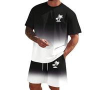 Genérico Chándal Hombre Hawaii 2 Piezas Traje Deportivo de Verano Estampado 3d Conjunto de Ropa Camisetas Manga Corta con Cuello Redondo Shorts Conjunto Verano para Hombres