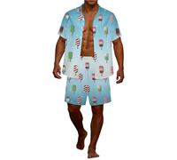 Genérico Chándal manga corta hombre Trajes completos para actividades deportivas Perfecto para deportes al aire libre Fácil de lavar y cuidar Ligero y transpirable Buena libertad de movimiento