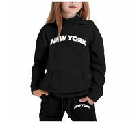 Genérico CháNdal NiñA Invierno,Sudadera Con Capucha De Manga Larga Para NiñOs PequeñOs NiñOs Y NiñAs Color Liso CáLida Para OtoñO E Invierno Con Pantalones